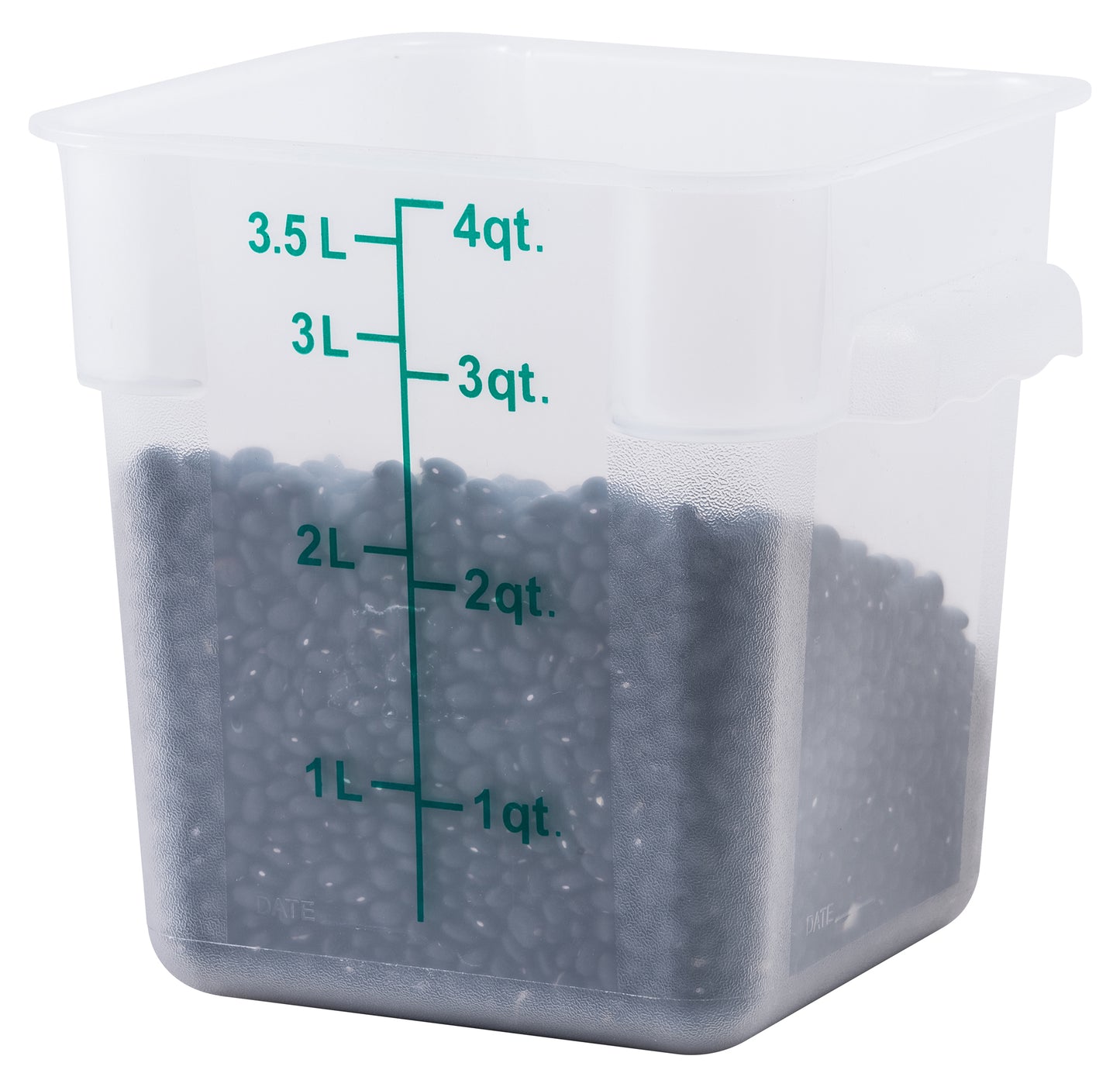 Winco PTSC-4 4 Qt. Translucent Polypropylene Storage Container
