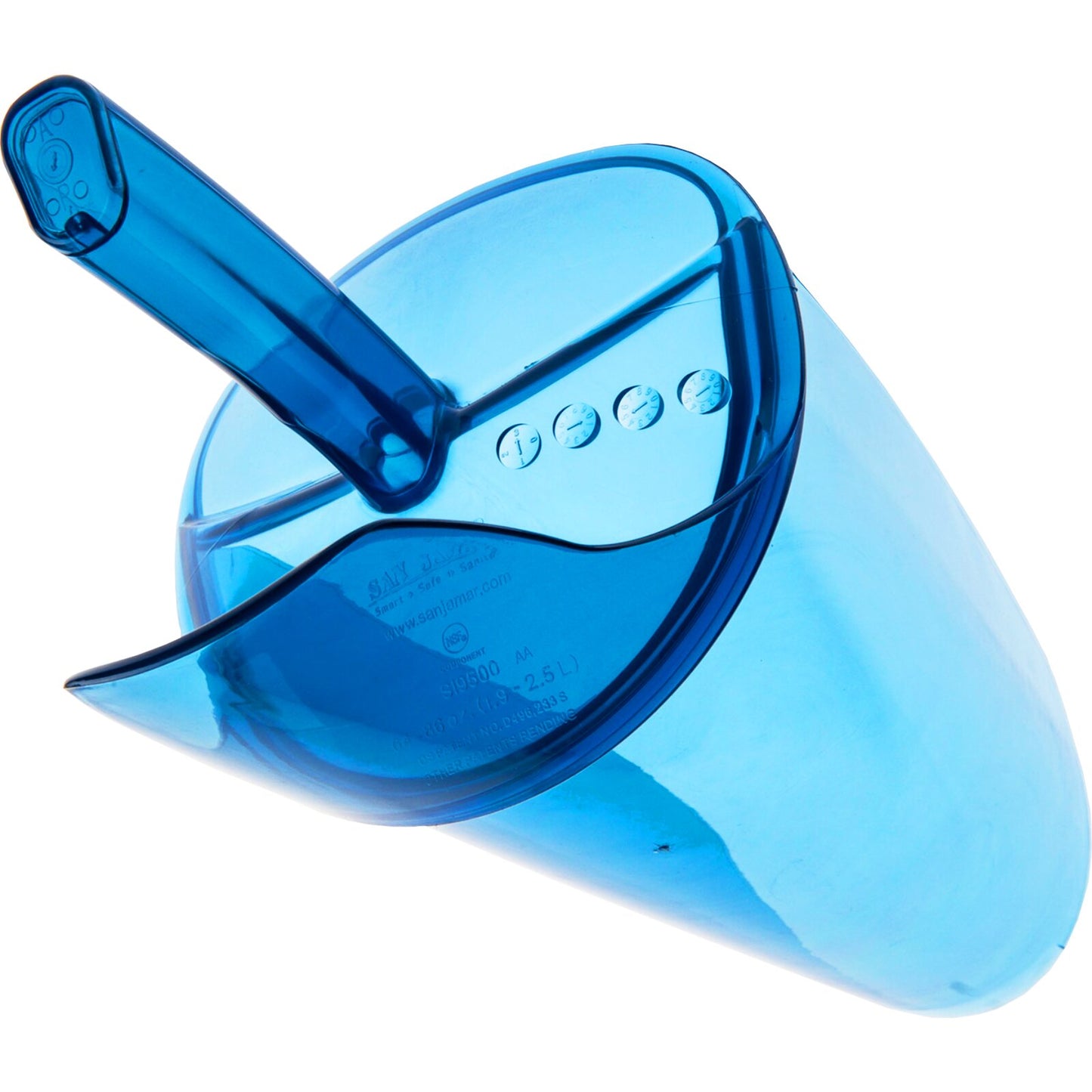 San Jamar SI9500 64-86 oz Blue Saf-T-Scoop Ice Scoop