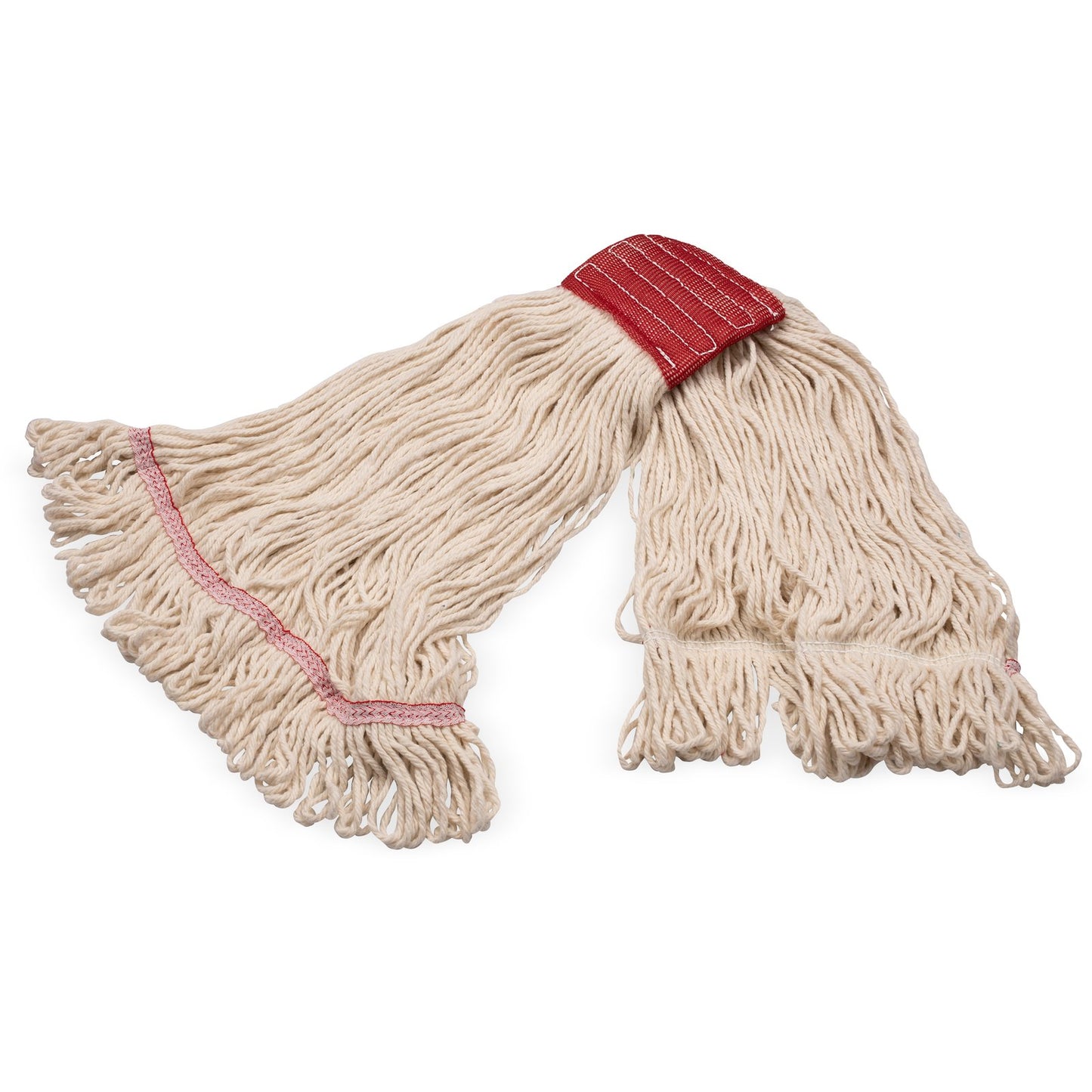 Carlisle 369125G00 Large Natural Grease Release Looped-End Mop w/ Red Band