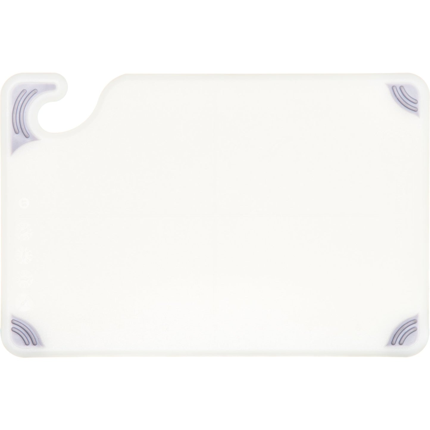 San Jamar CBG6938WH 6" x 9" x 0.375" White Saf-T-Grip Cutting Board