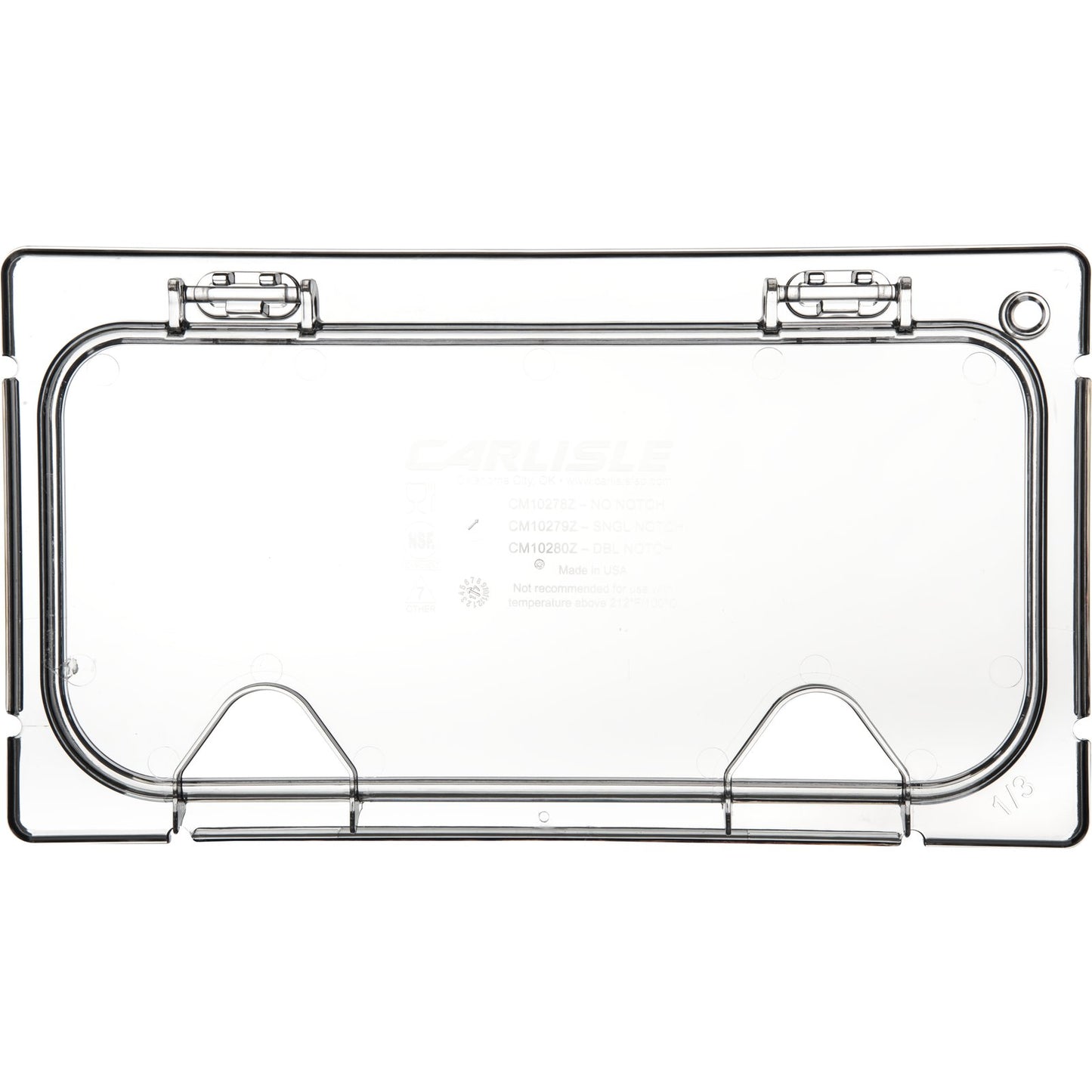 Carlisle CM10280Z07 1/3 Size Clear Coldmaster EZ Access Lid with Notches