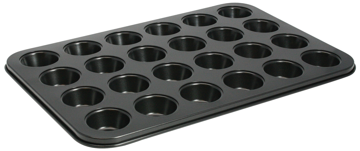 Winco AMF-24MNS 1-1/2 oz. Carbon Steel 24 Cup Mini Muffin Pan, Non-stick
