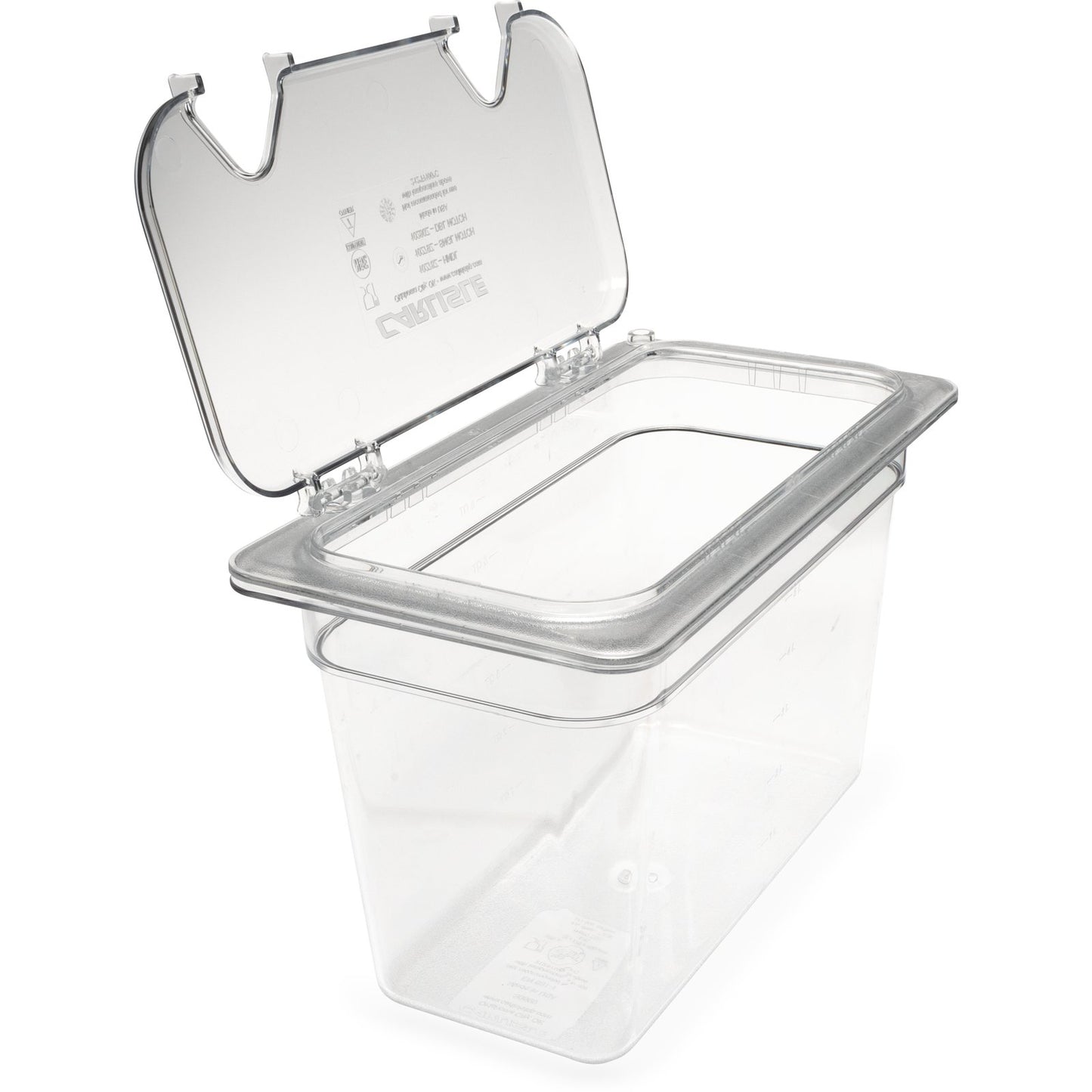 Carlisle 3066907 1/3 Size Clear Polycarbonate StorPlus Food Pan, 8" Deep
