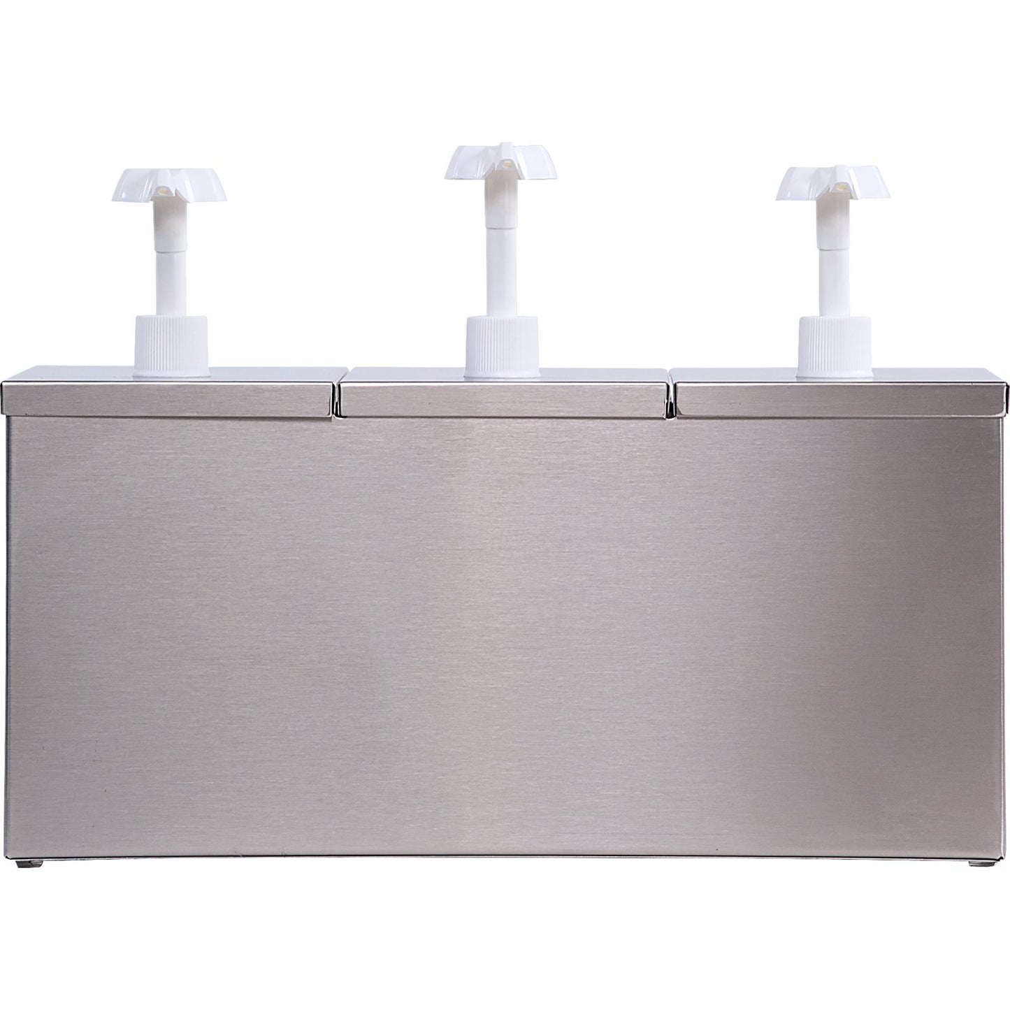 Carlisle 38623IB Stainless Steel Insulated Condiment Topping Rail with 3 Standard Pumps & Ice Packs