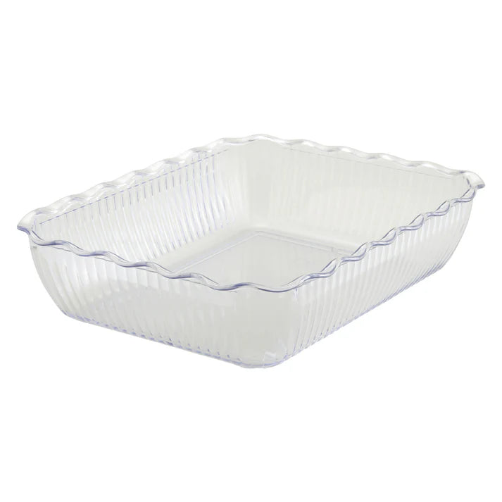 Winco CRK-13C 13" x 10" x 3" Clear Deli Crock