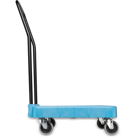 Carlisle C2236H14 350 lbs 22.5" x 22.5" x 39.5" Blue Polypropylene E-Z Glide Warewashing Rack Dolly with Handle