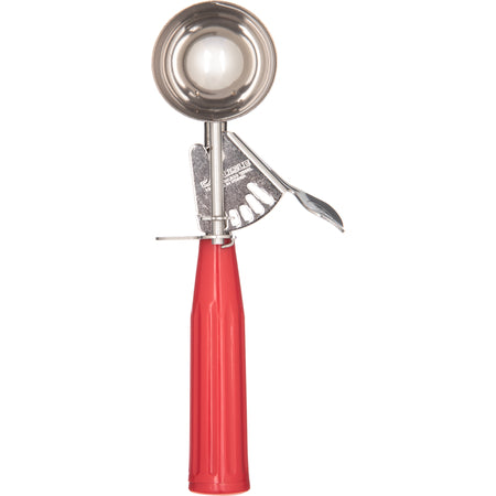 Carlisle 60300-24 1.8 oz #24 Red 18-8 Stainless Steel Disher Scoop