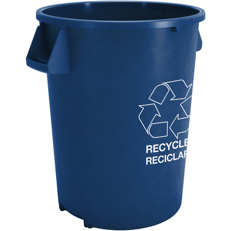 Carlisle 841032REC14 23 Gallon Blue Round Polyethylene TrimLine Recycle Waste Container