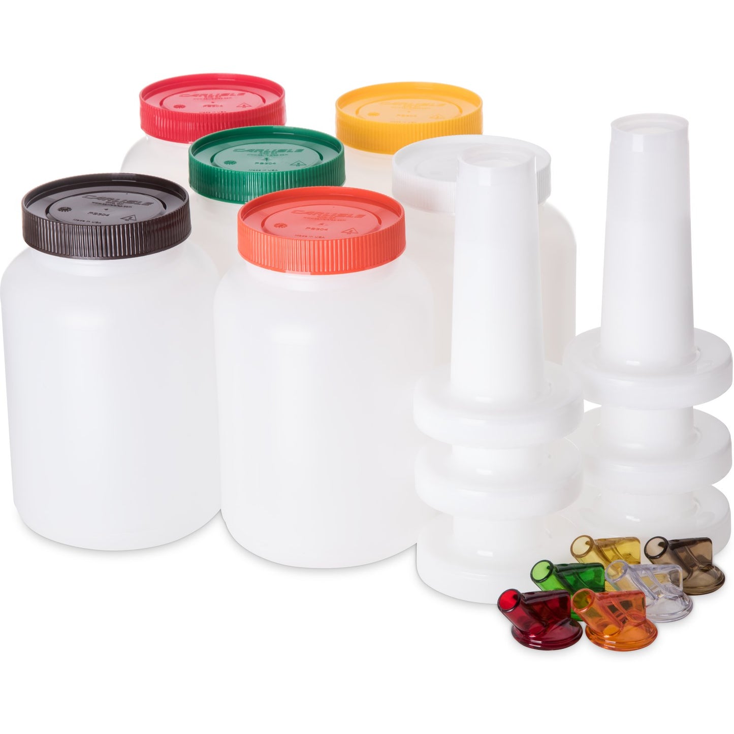 Carlisle PS701B00 64 oz Assorted Store N' Pour Complete Unit Bundle
