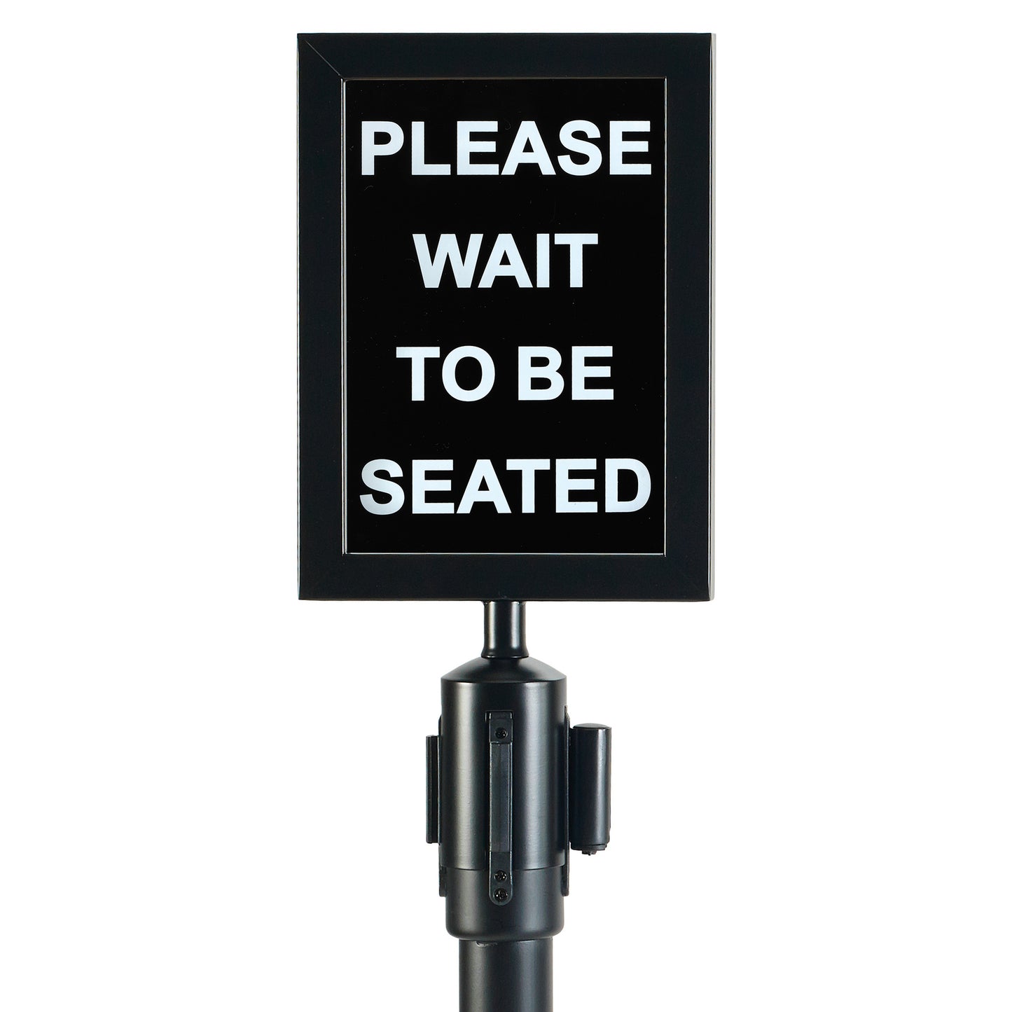 Winco CGSF-12K Black Stanchion Top Sign Frame