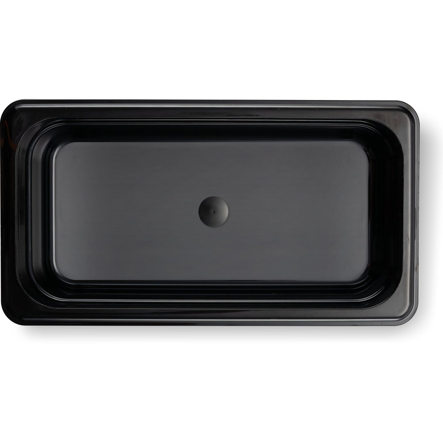 Carlisle 3086003 1/3 Size Black High Heat Plastic StorPlus Food Pan, 2.5" Deep