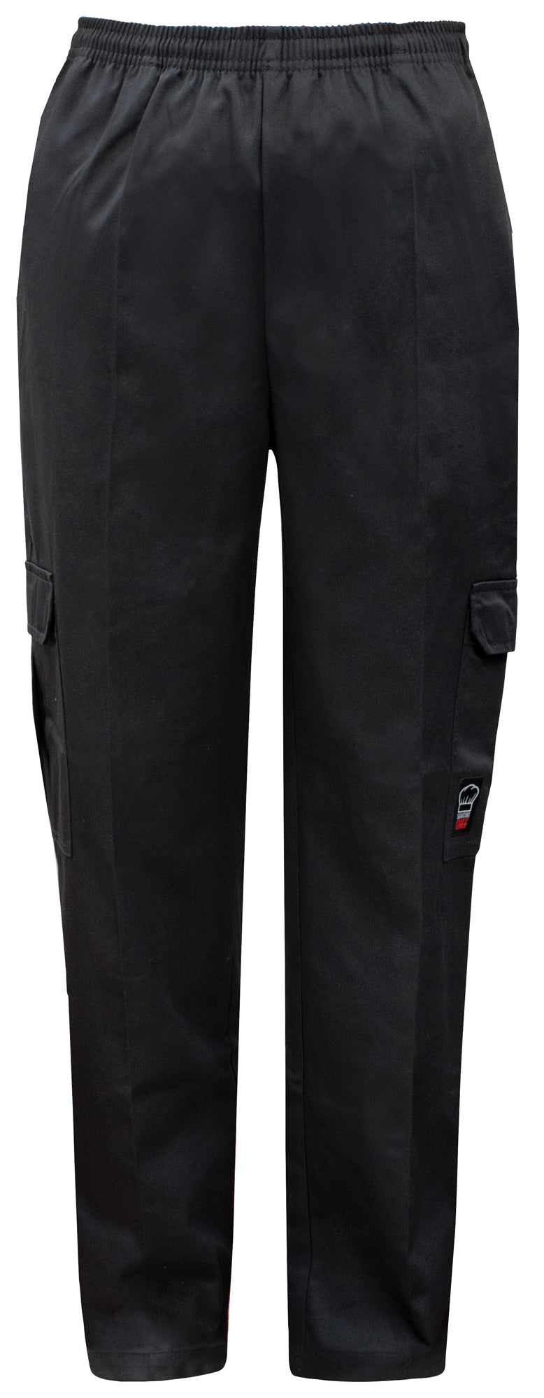 Winco UNF-11KXXL 2XL Black Cargo Chef Pants