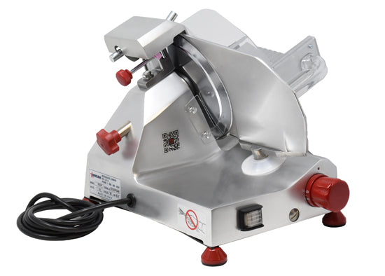 Omcan 13607 8-inch Belt-Driven Slicer with Fixed Blade Sharpener