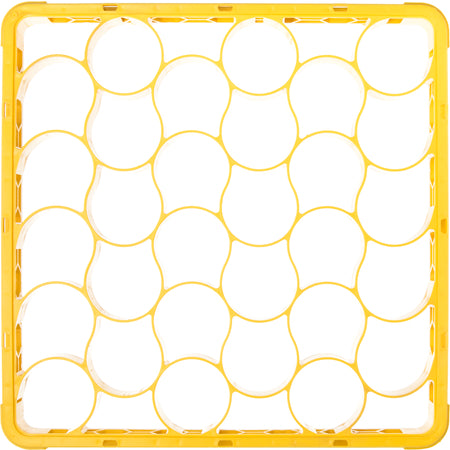 Carlisle REW30SC04 Yellow 30 Compartment Polypropylene OptiClean NeWave Color-Coded Short Glass Rack Extender