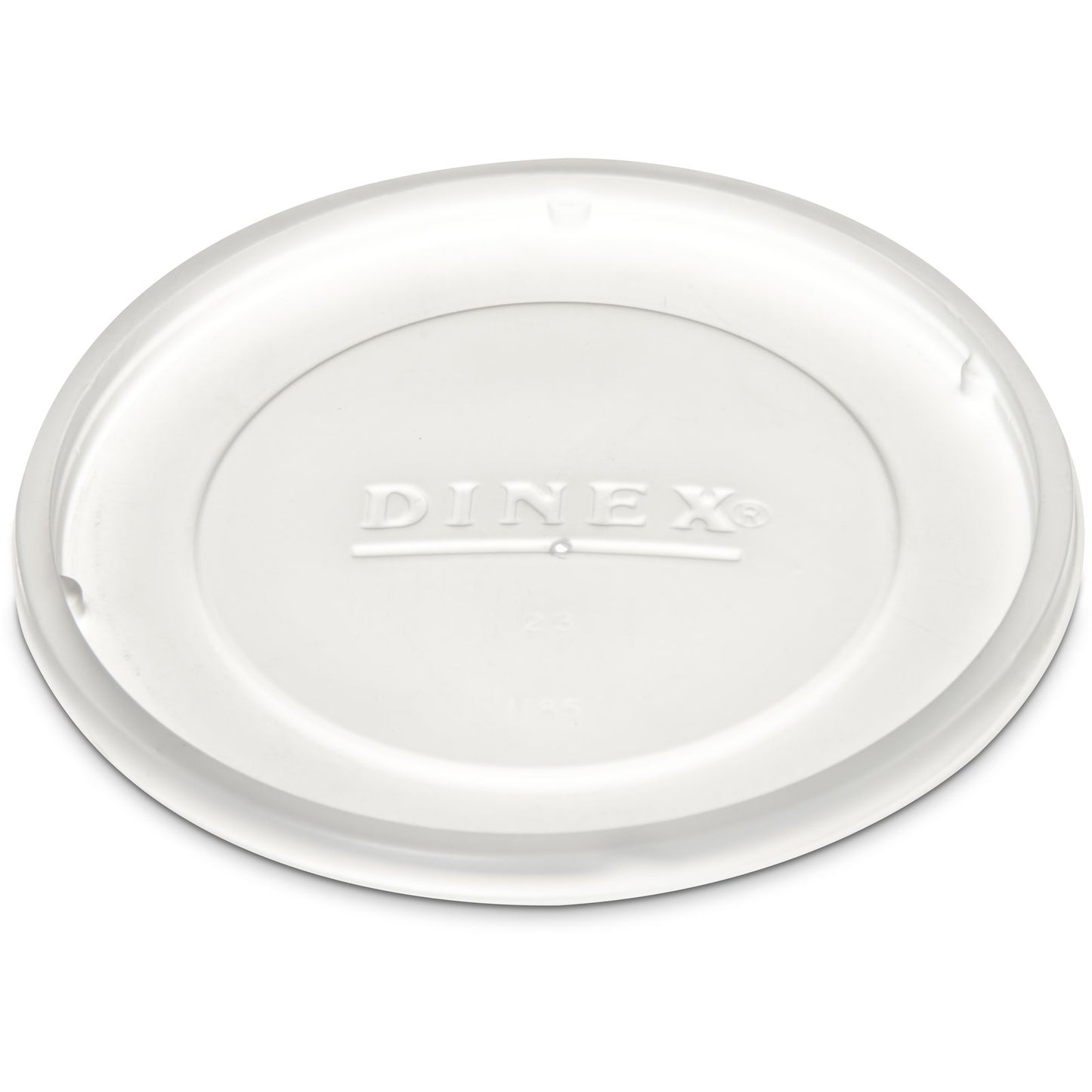 Dinex DX11858714 2.75" Translucent Classic Lid Fits DX4500 and Classic DX1185 Bowls (1000/cs)