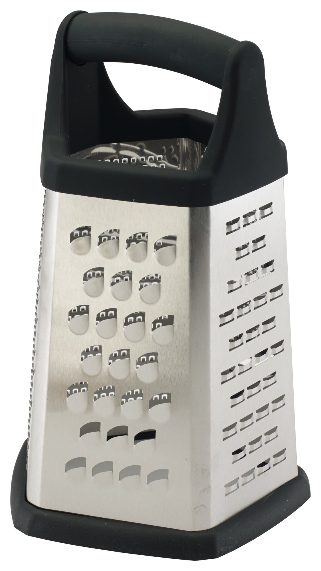 Winco GT-401 Stainless Steel 5 Sides Grater w/Soft Grip Handle