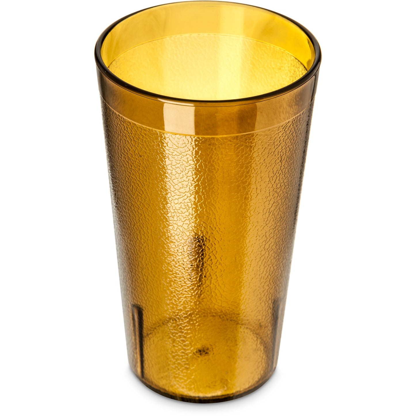 Carlisle 5212-8113 12 oz Amber SAN Stackable Tumbler - Cash & Carry (6/pk)