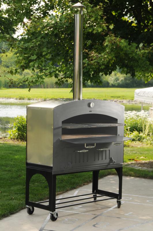 Omcan 31313 46-inch Outdoor Wood Burning Oven with Stainless Steel Oven Shelf