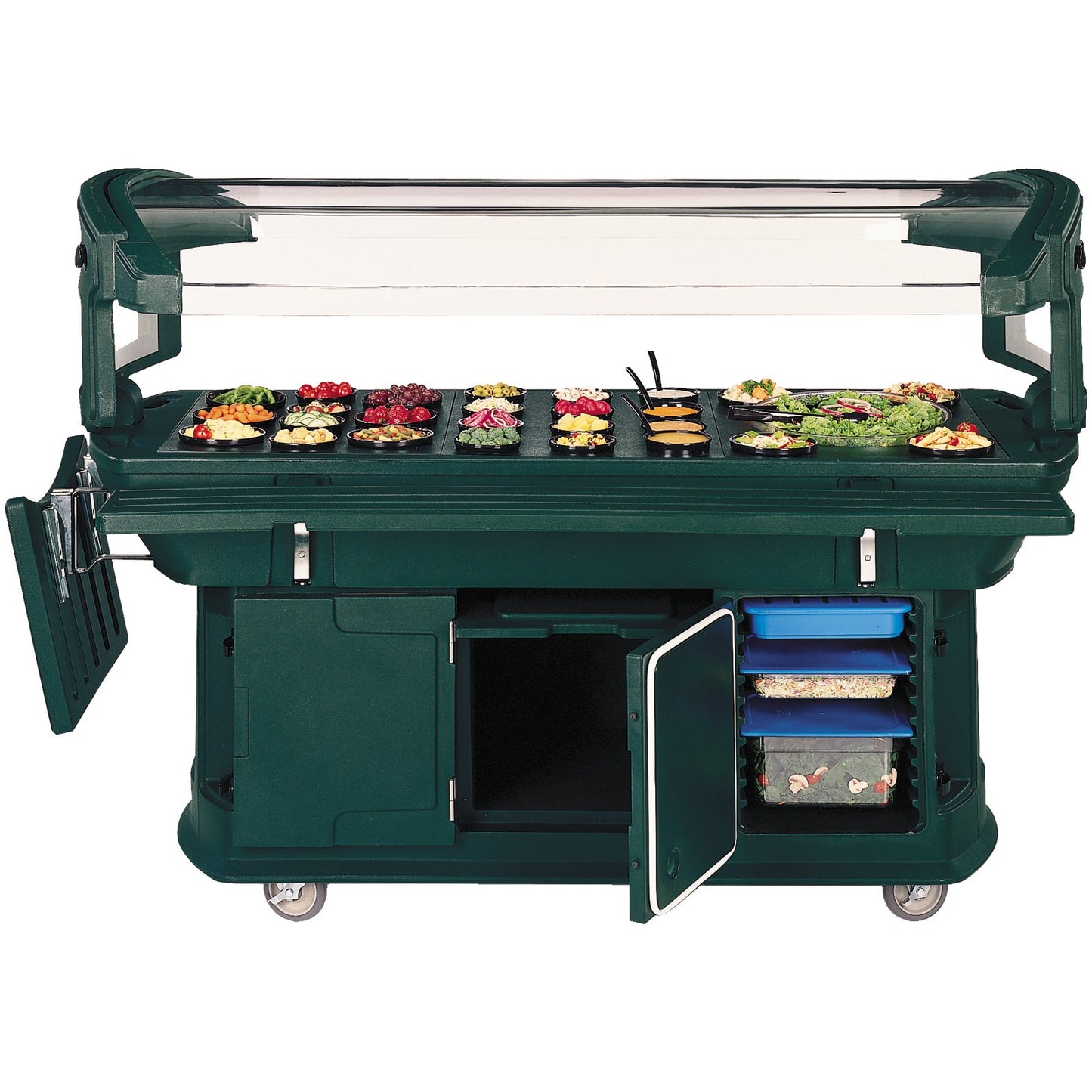 Carlisle 771108 6' x 2' x 4.5' Forest Green Maximizer Food Bar