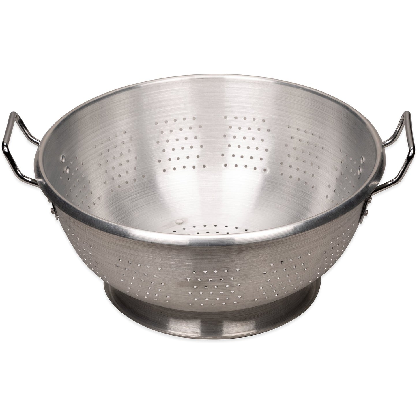 Carlisle 60280 16 Qt Silver Aluminum Signature Select Dura-Ware Standard Weight Colander