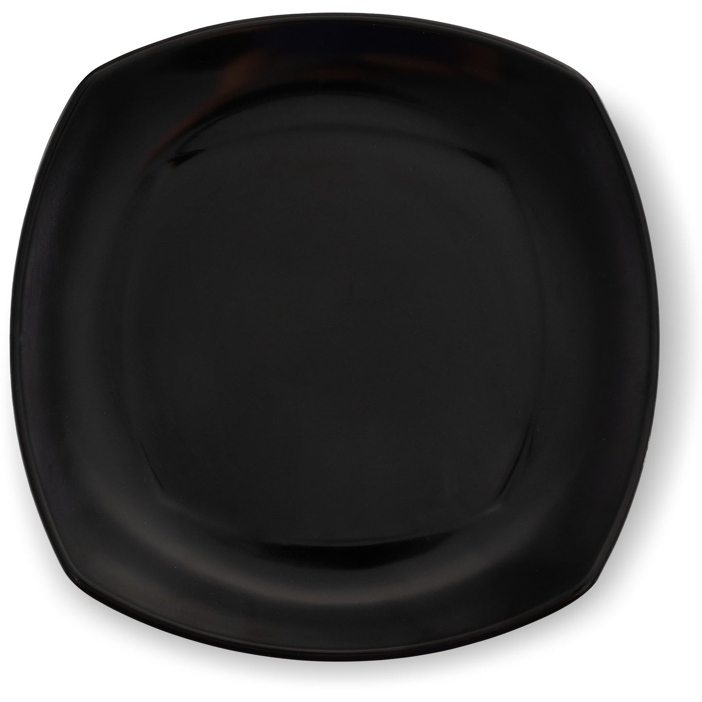 Carlisle 4330603 9.5" Black Upturned Corner Square Melamine Medium Plate