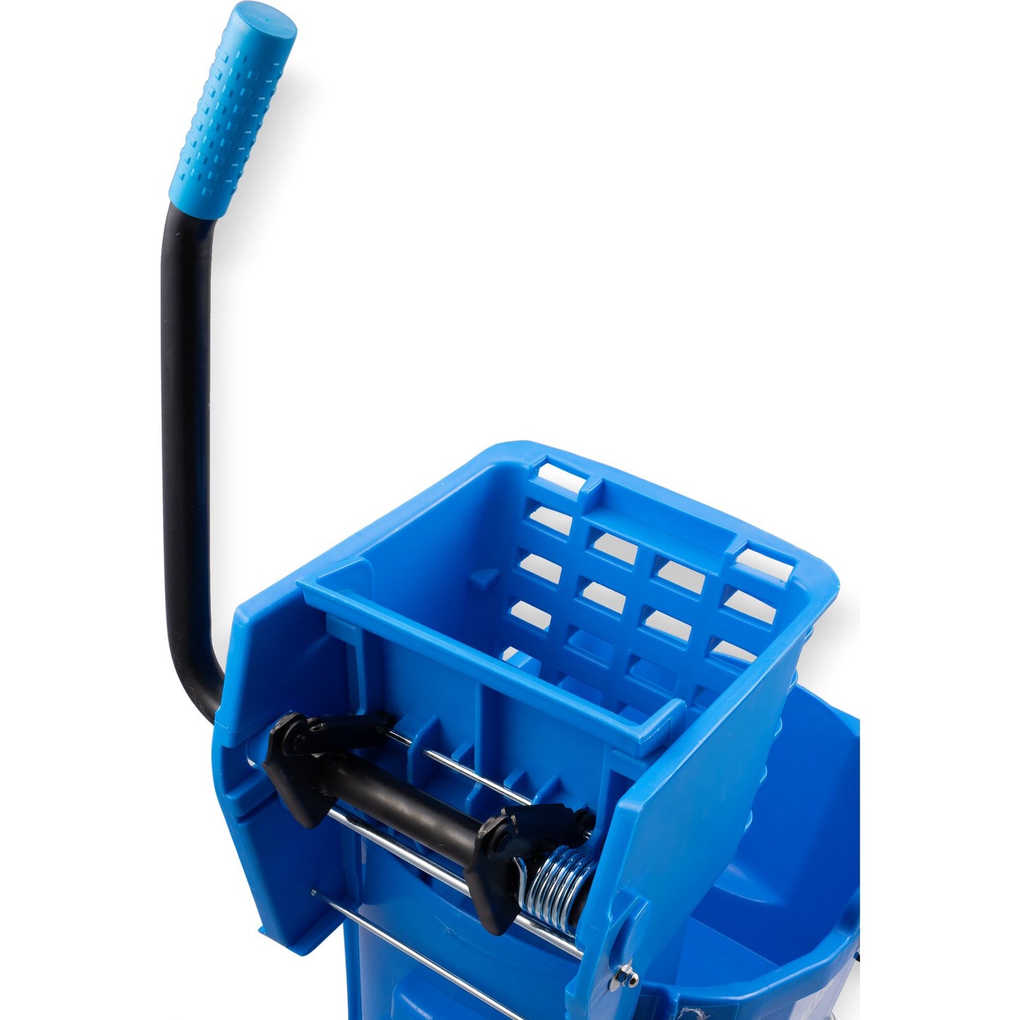Carlisle 3690814 26 Qt Blue Polypropylene Commercial Mop Bucket with Side-Press Wringer