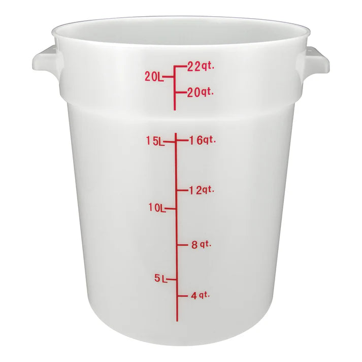 Winco PPRC-22W 22 Qt. White Polypropylene Storage Container
