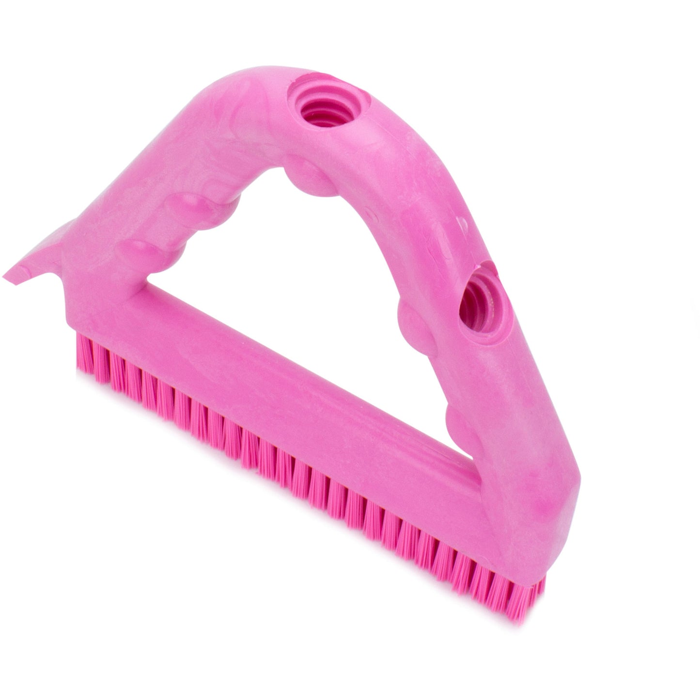 Carlisle 41323EC26 9" Pink Spart Color Coded Tile and Grout Brush