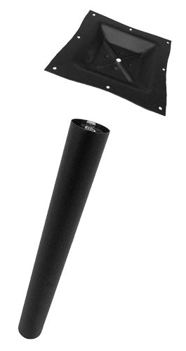 Omcan 43206 3" Black Diameter Column with 28.5" Height Square Top Sider