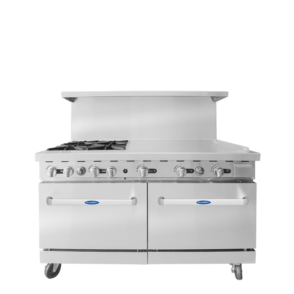 Atosa AGR-4B36GR-LP 60" Liquid Propane Gas Four Burner Gas Range with 36" Griddle