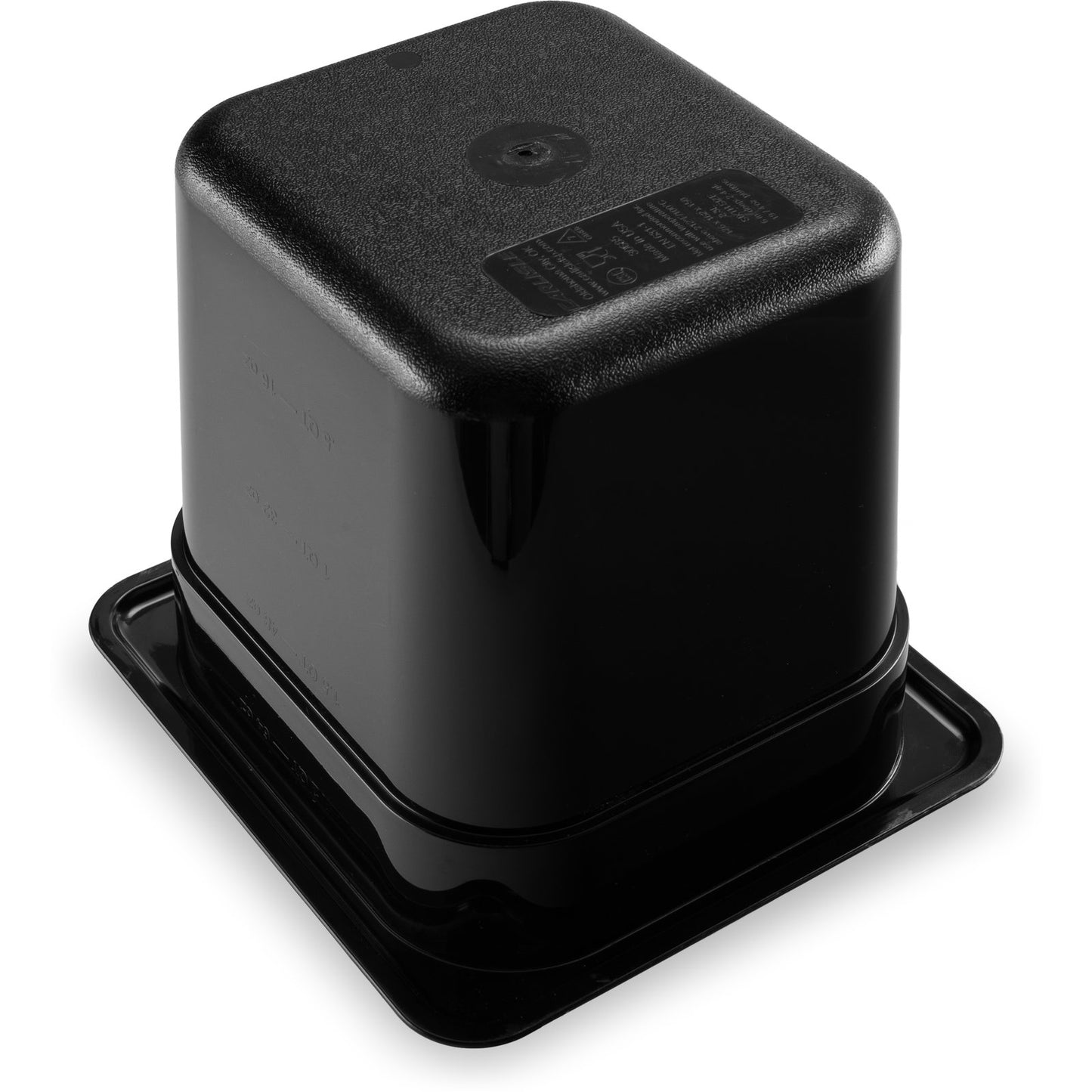 Carlisle 3068503 1/6 Size Black Polycarbonate StorPlus Food Pan, 6" Deep