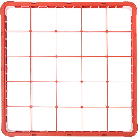 Carlisle RE25C24 Orange 25-Compartment Polypropylene OptiClean Divided Glass Rack Extender 1.78"