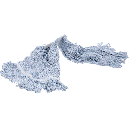 Carlisle 369670B14 #20 Blue Rayon Cotton Blend Flo-Pac Mop Head (med) with 1/2" Band