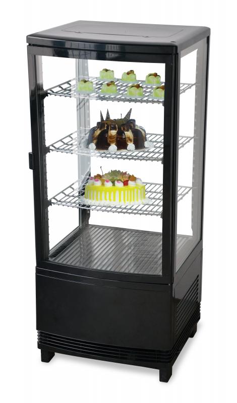 Omcan 25826 2.80 cu.ft/78 L 17-inch Single Door Countertop Refrigerated Display Case