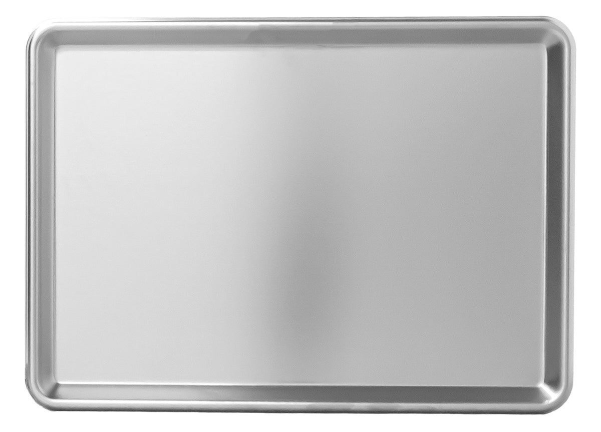 Omcan 81021 1/2-Size (13"x18") Stainless Steel 20 Gauge Bun Pan / Sheet Pan with Open Bead