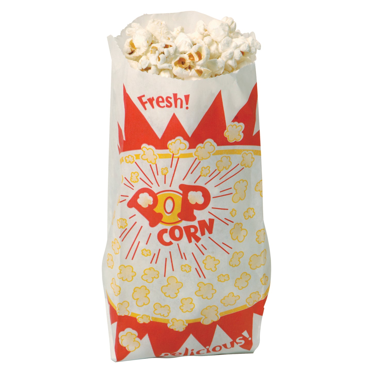 Winco 41001 Benchmark Paper Popcorn Bags (1000 bags/case)