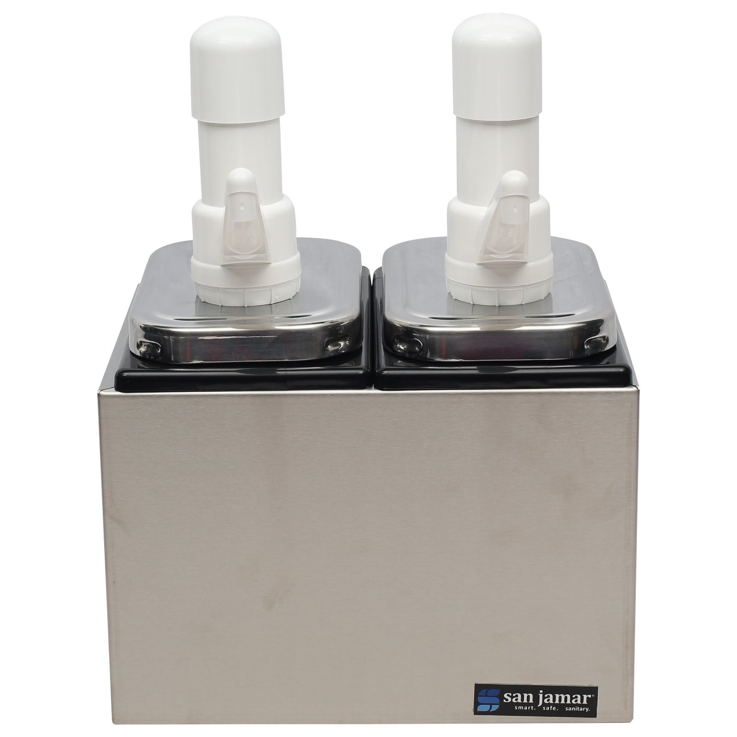 San Jamar P9712 Silver 2-Well Condiment Pump Service Center