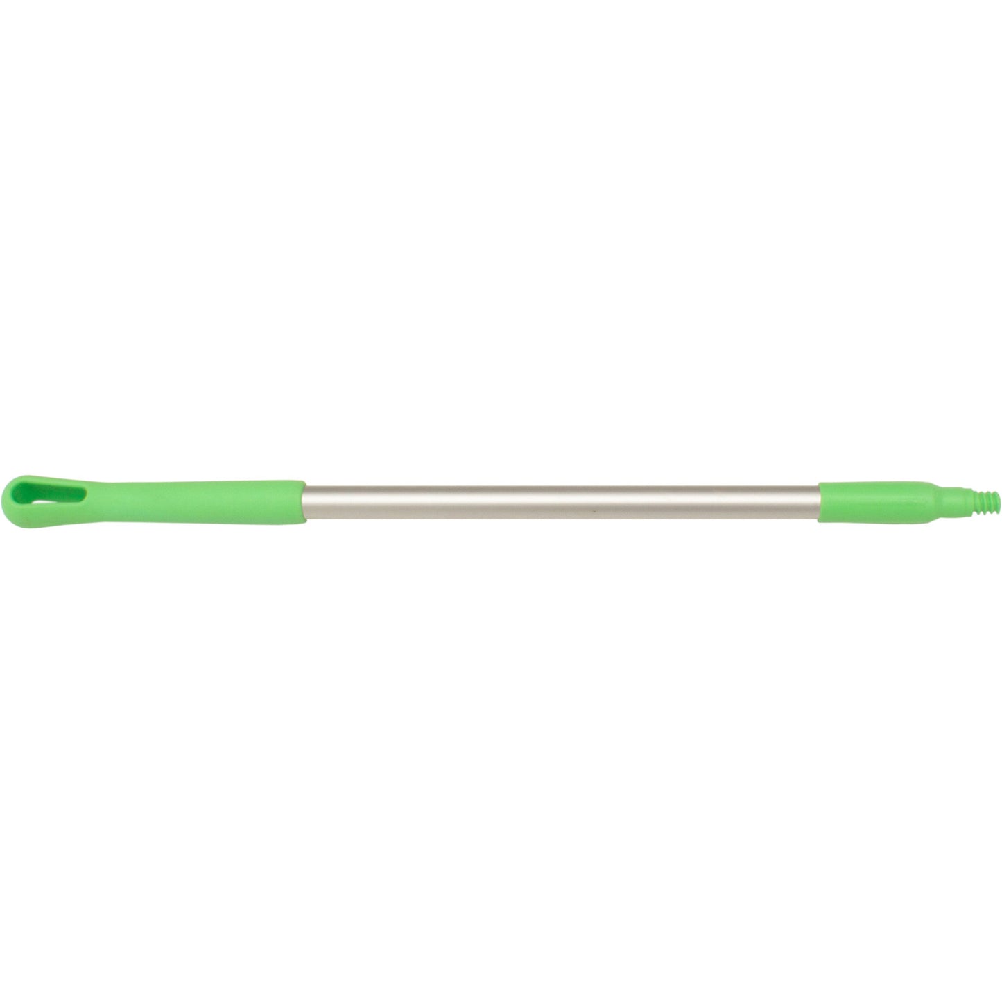Carlisle 40216EC75 48" Lime Natural Aluminum Handle with Color-Coded Tip and Hang Up Cap