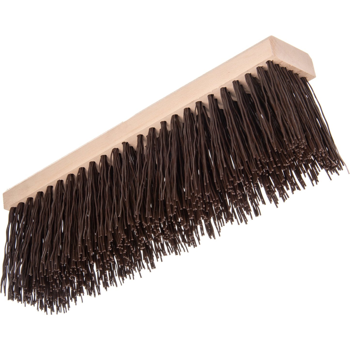 Carlisle 3611301801 18" Flo-Pac Hardwood Push Broom Head with Brown Polypropylene Flagged Bristle