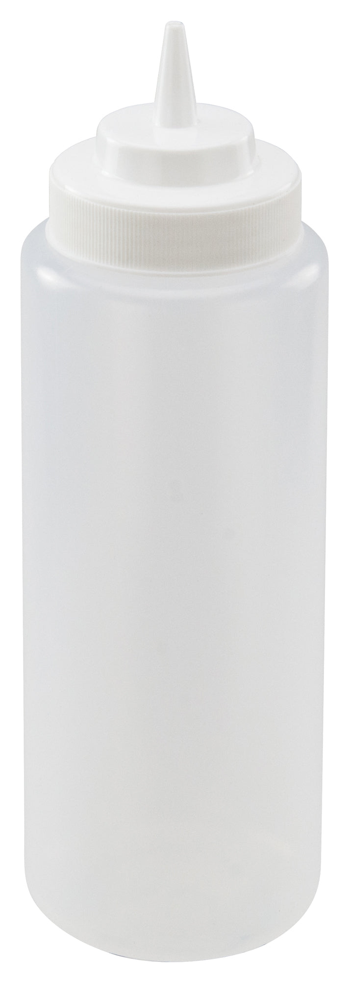 Winco PSW-32 32 oz. Clear Wide Mouth Squeeze Bottles (6pcs/pk)