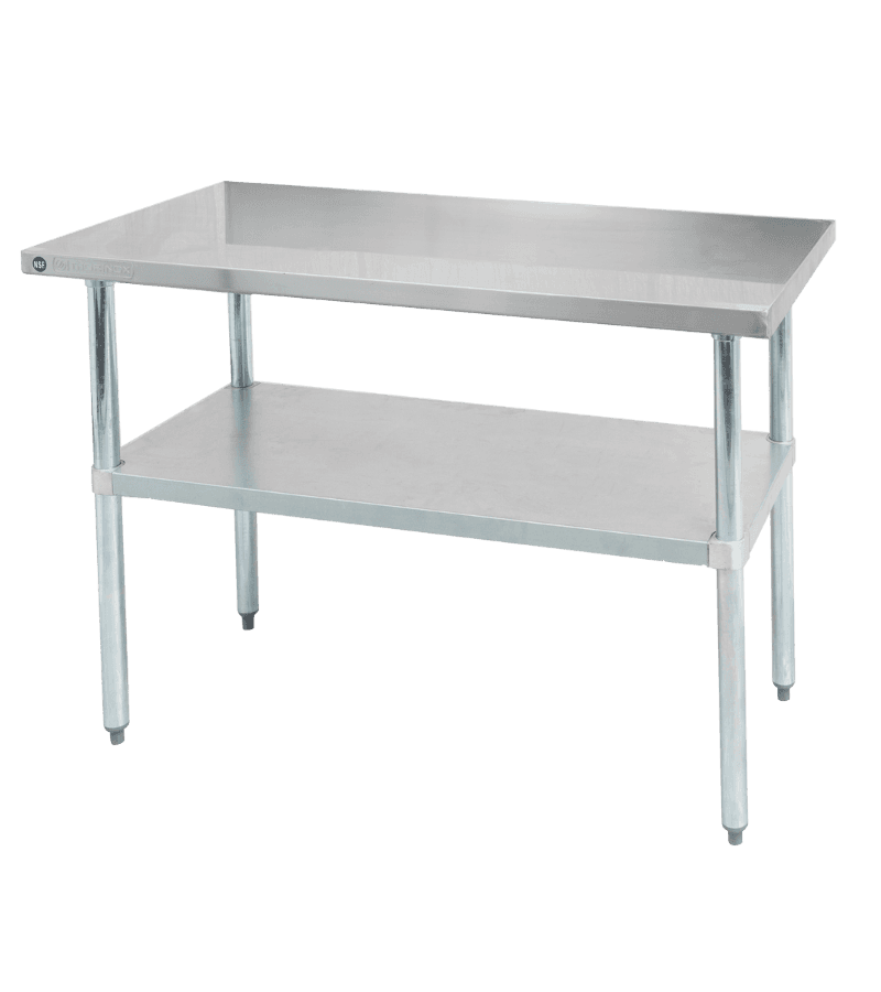 Thorinox DSST-3096-GS 30" x 96" Stainless Steel Work Table with Galvanized Steel Undershelf & Legs