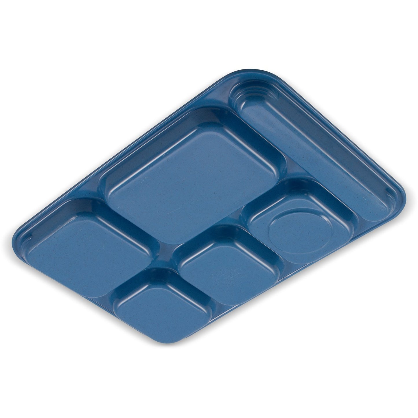 Carlisle 4398992 10" x 14" Sandshade 6-Compartment Melamine Right-Hand Heavyweight Tray