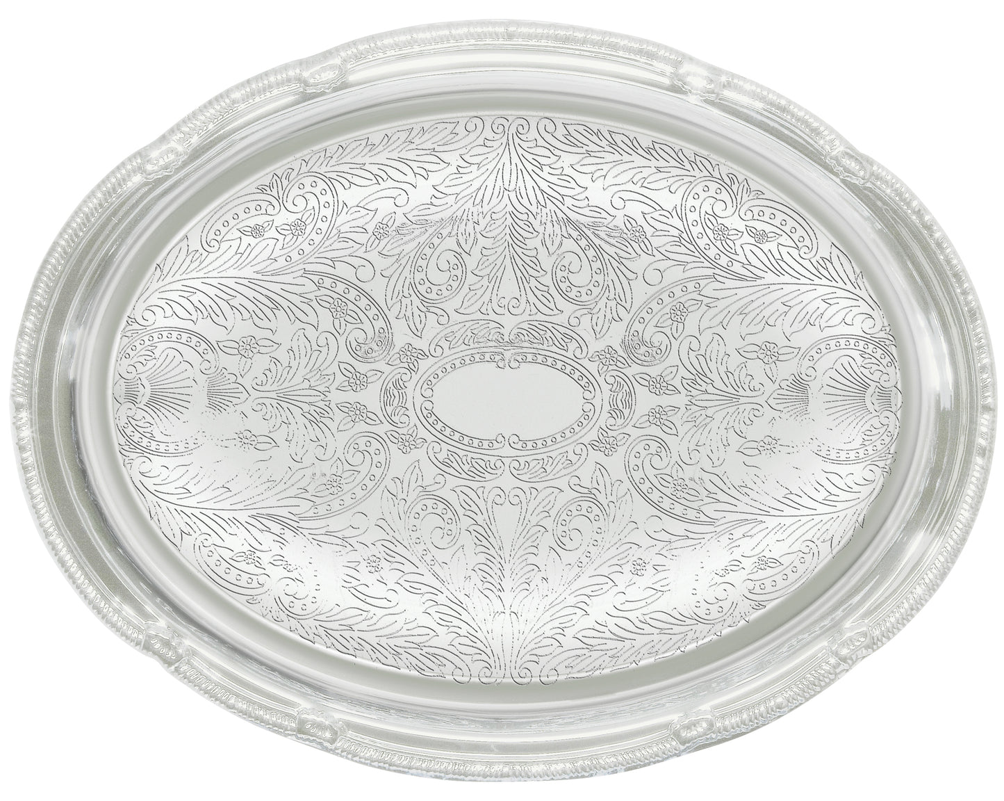 Winco CMT-1014 14" x 10" Chrome-Plated Serving Tray