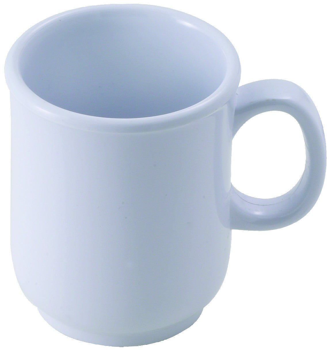 Winco MMU-8W 8 oz. White Melamine Bulbous Mugs