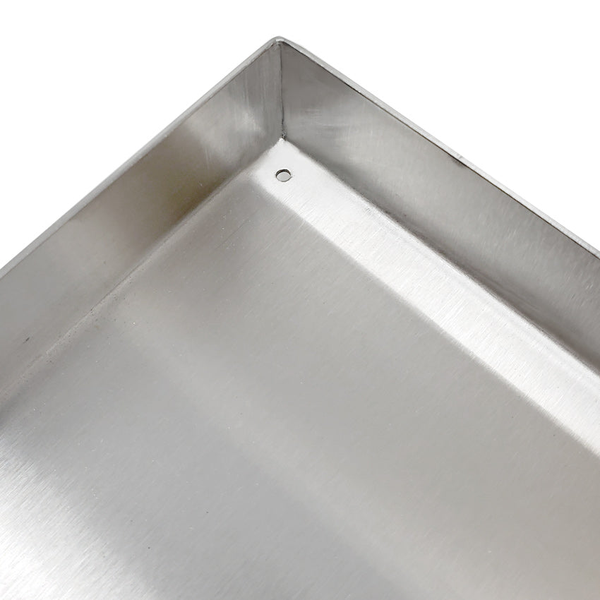 Omcan 43511 9" x 24" x 1" Stainless Steel Pan with Drain Holes