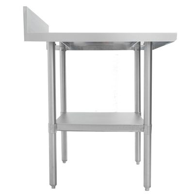 Thorinox DSST-2430-BKSS 24"x30" Stainless Steel Work Table with Backsplash & Stainless Steel Undershelf & Legs