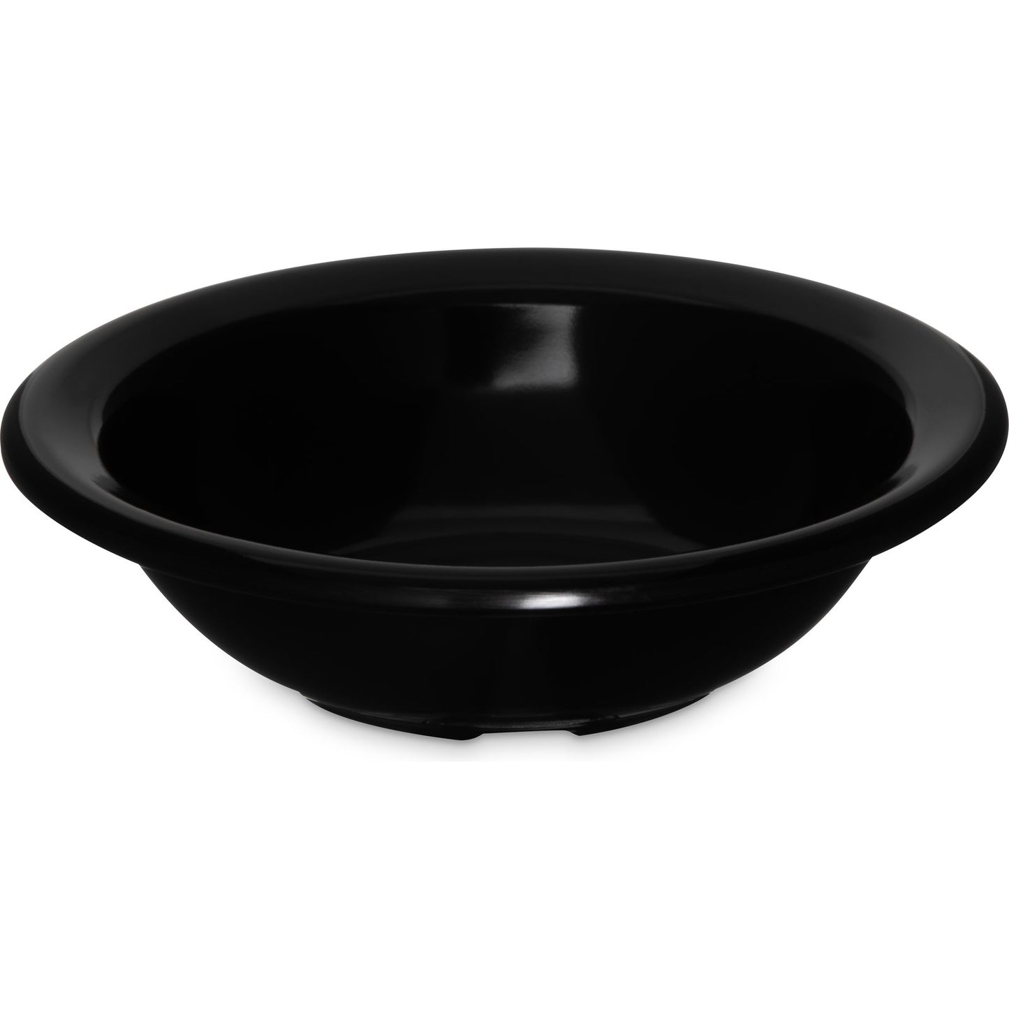 Carlisle KL80503 4.75 oz Black Kingline Melamine Rimmed Fruit Bowl