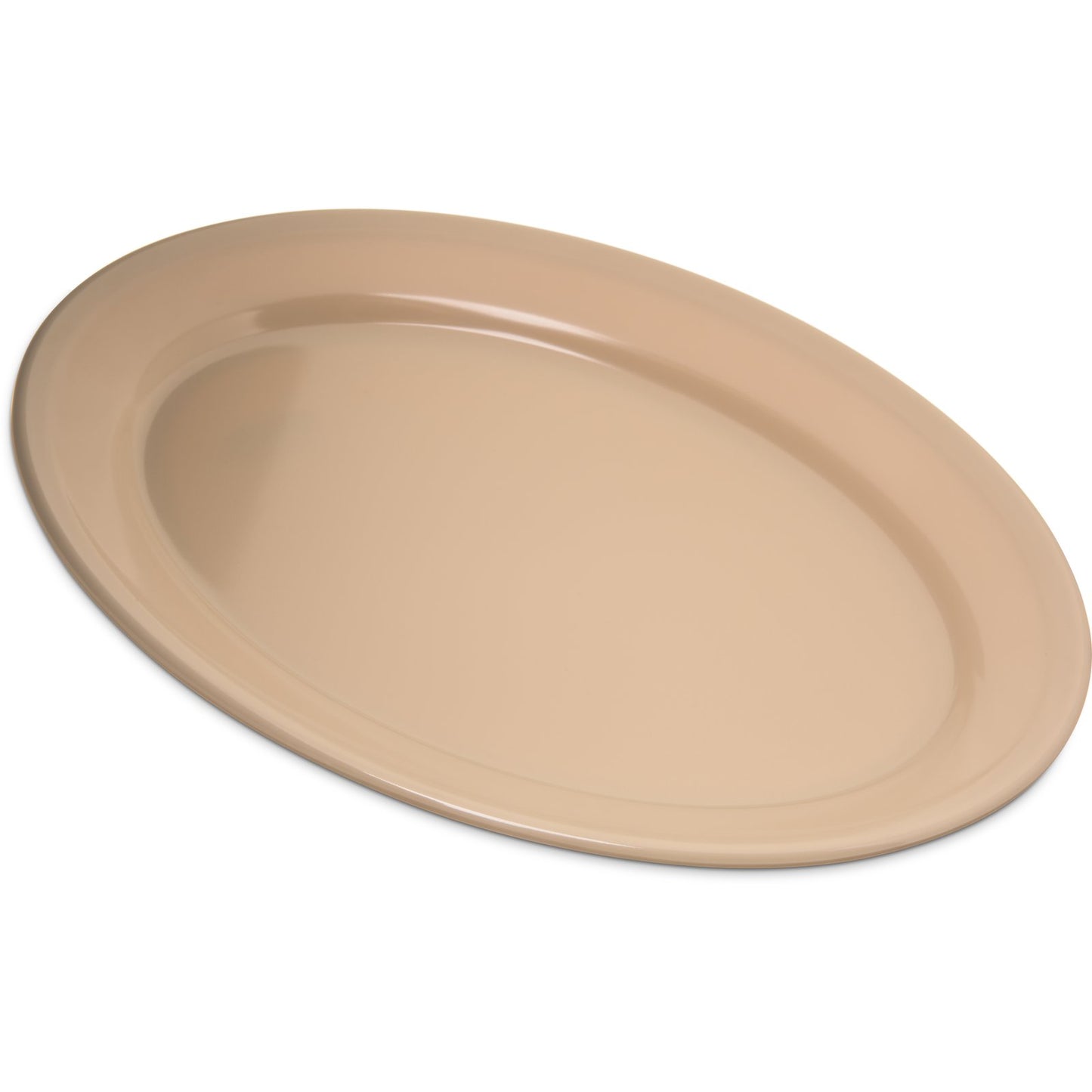 Carlisle 4356025 12" x 8.5" Tan Oval Dallas Ware Melamine Platter Tray