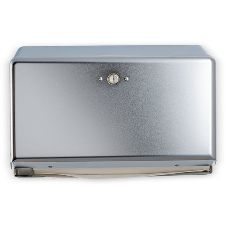 San Jamar T1950XC 250 Multifold/150 C-Fold 11.75 x 4.25 x 8.25 Chrome Plastic Metal Mini Towel Dispenser