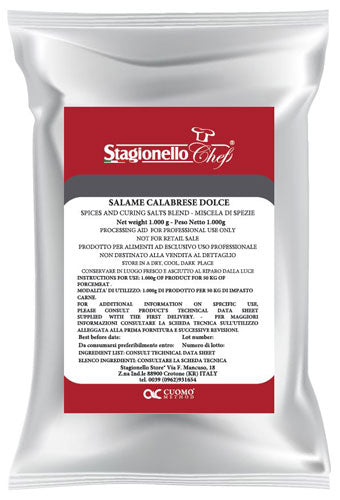 Omcan 47004 1 kg / bag Curing Salts and Spice Blends for Rapid Fermentation Salami Sweet Calabrese Salami